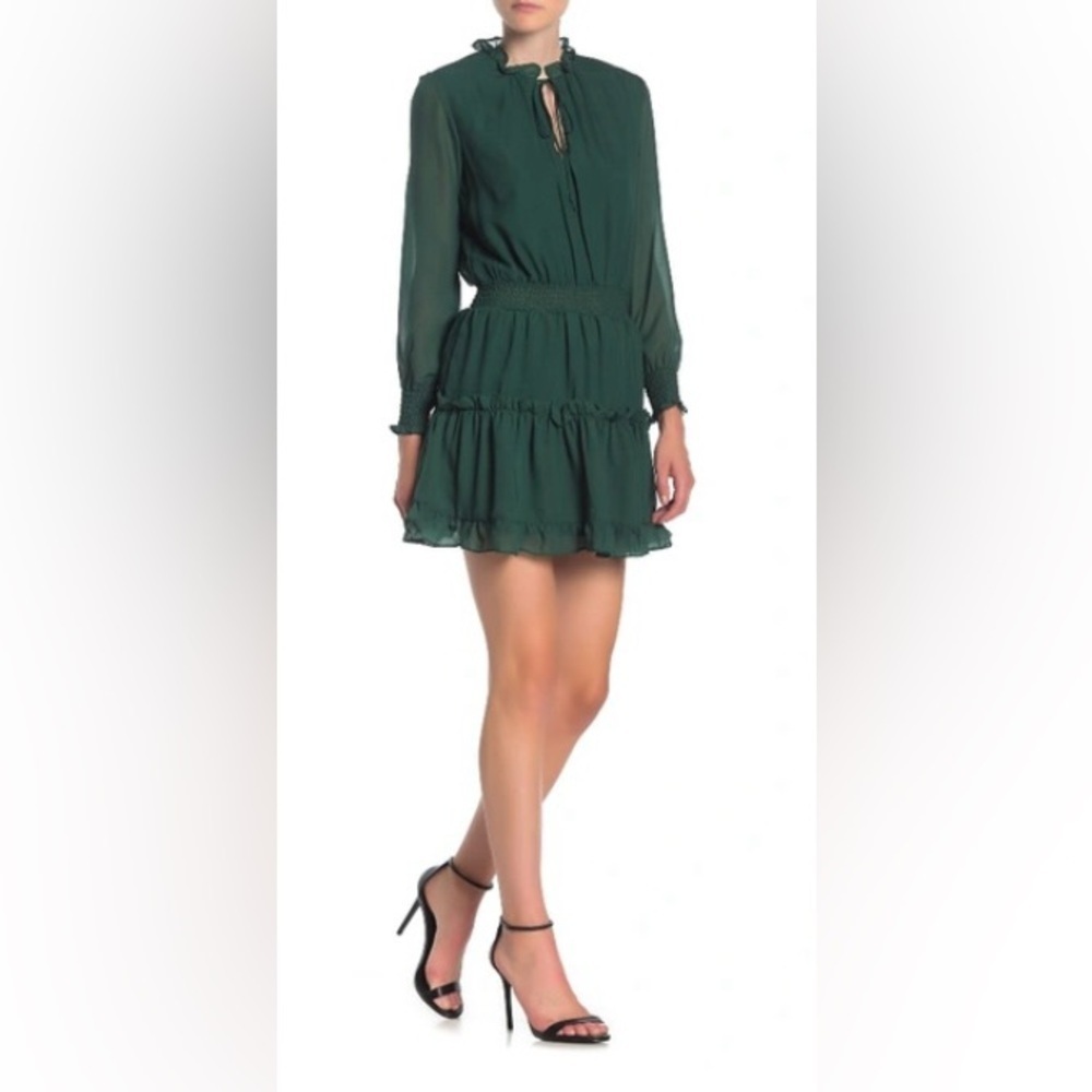 NWT NSR Ruffle Trim Smocked Dress